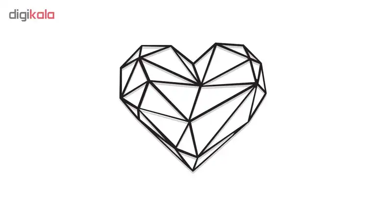 استیکر چوبی طرح قلب کد E-223