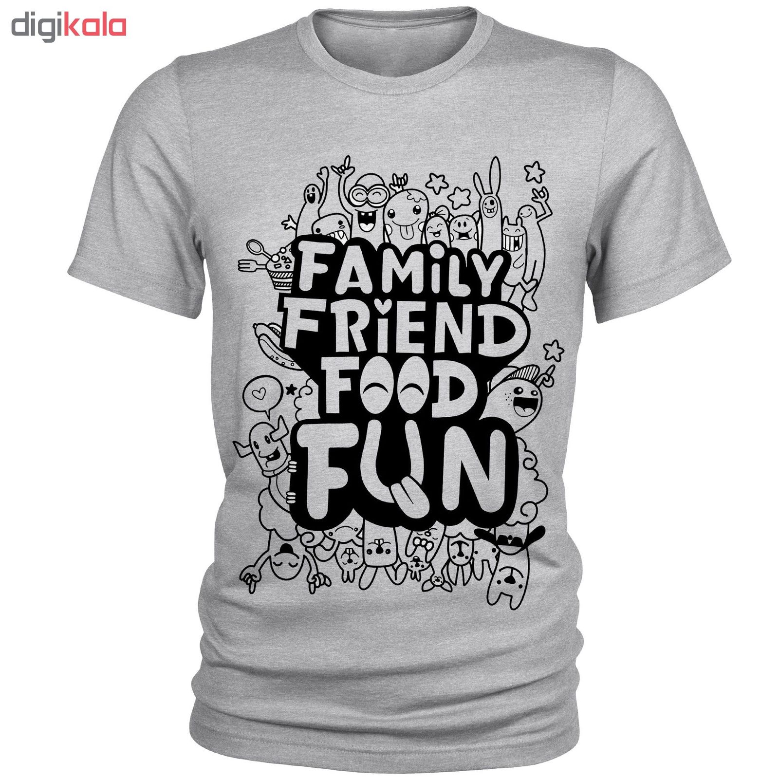 تی شرت مردانه طرح Family fun کد A016