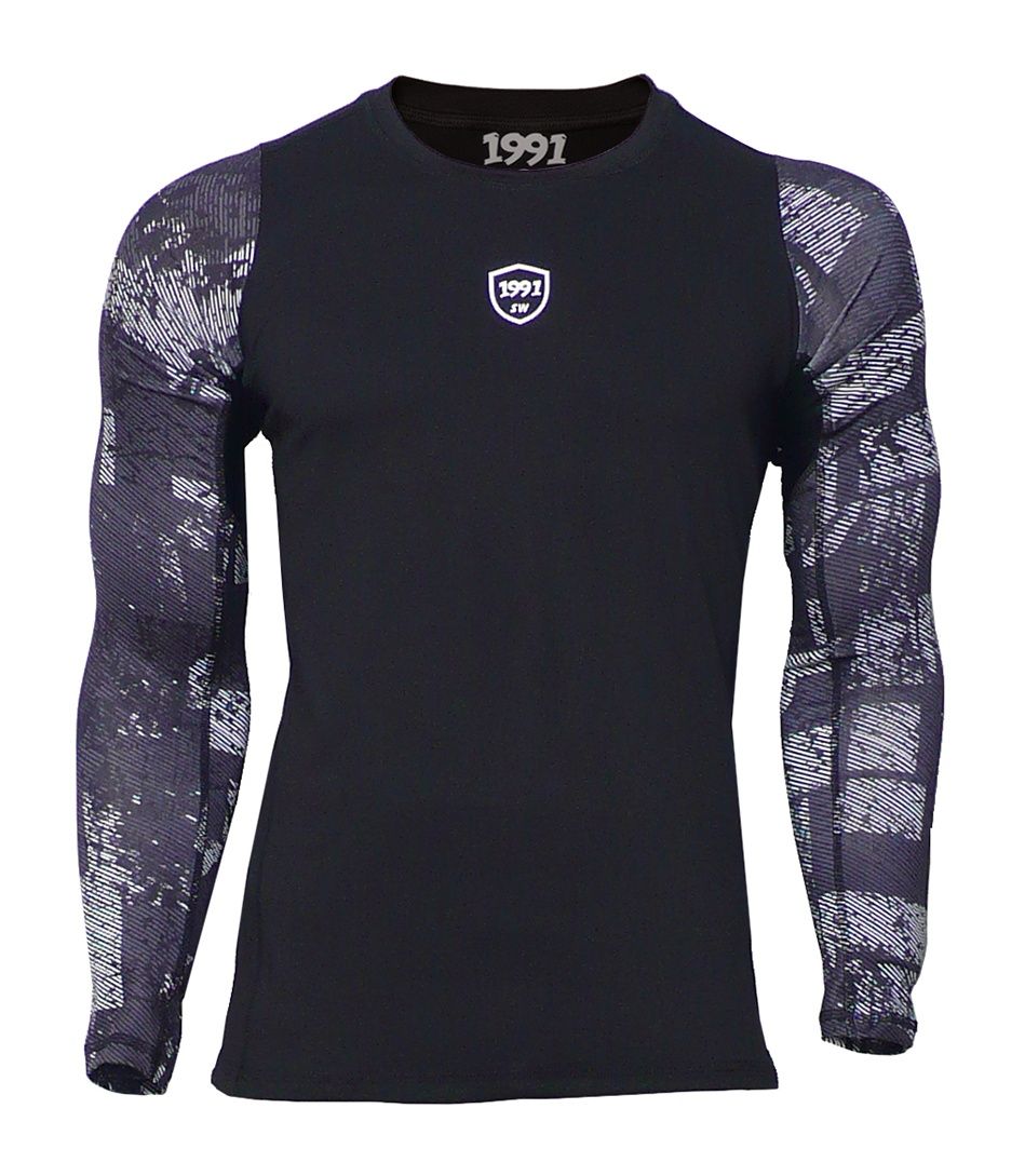 تی شرت ورزشی مردانه 1991 اس دبلیو مدل Base Layer Long Printed TS1927 -  - 1