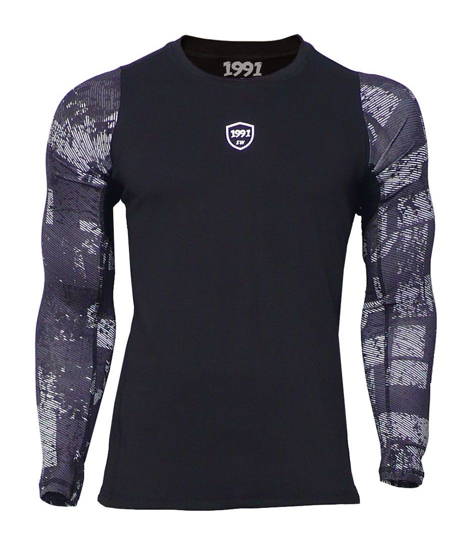 تی شرت ورزشی مردانه 1991 اس دبلیو مدل Base Layer Long Printed TS1927 -  - 2
