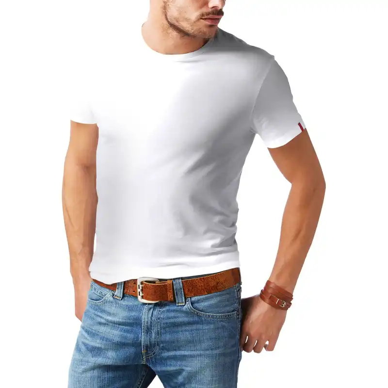 تیشرت آستین کوتاه مردانه کد SW 233 رنگ سفید