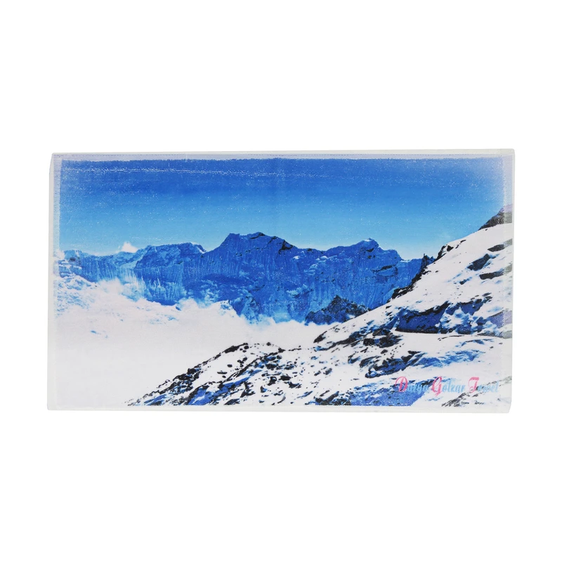 حوله دستی دریا گلزار مدل Blue Mountain سایز 35 * 55 سانتی متر