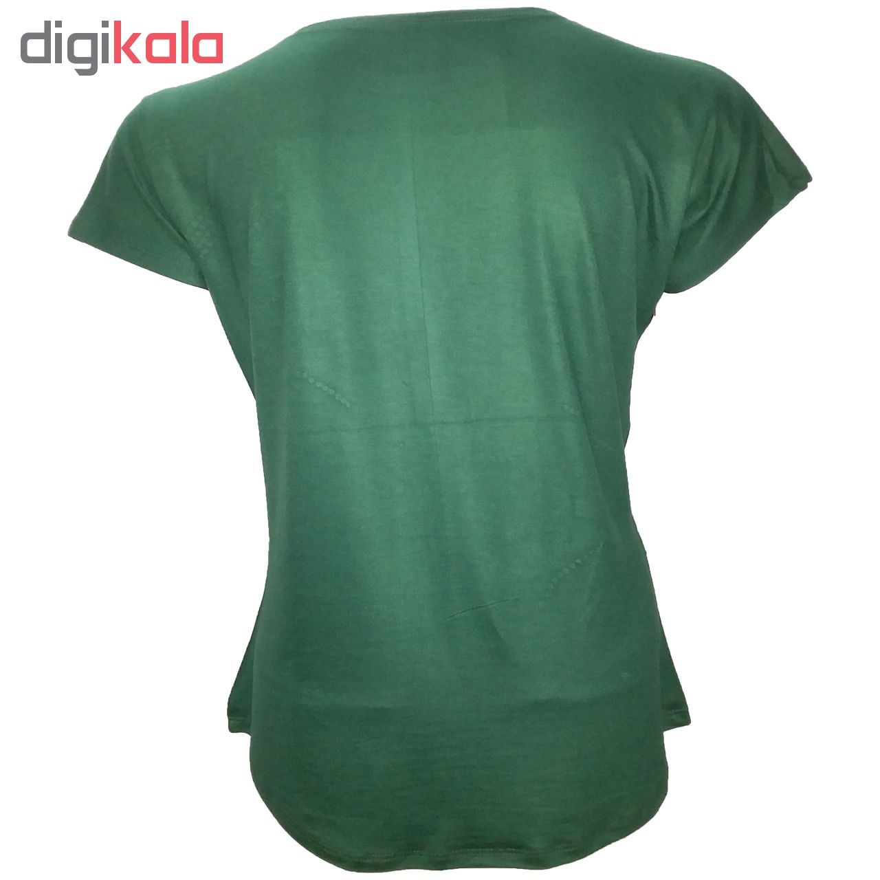 تیشرت آستین کوتاه زنانه طرح سوسن کد tm-221 رنگ سبز