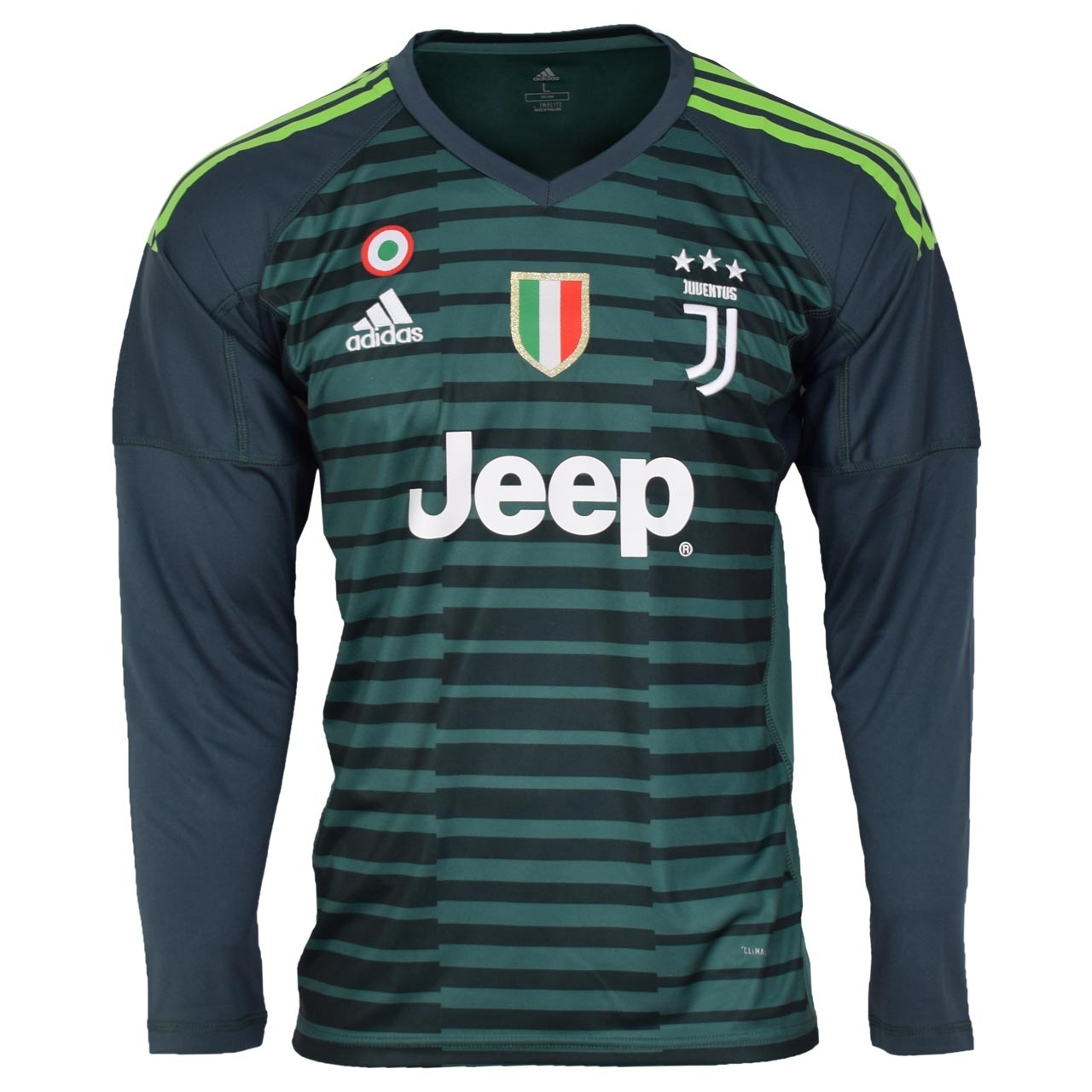 پیراهن ورزشی مردانه طرح یوونتوس کد goalkeeper/19 رنگ سبز
