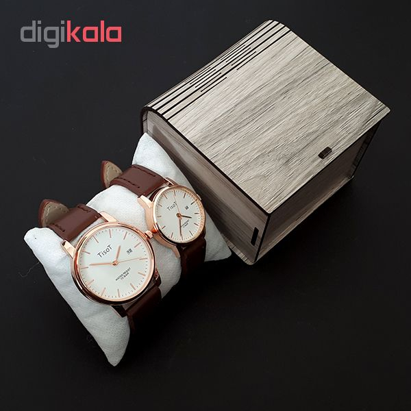  ست ساعت مچی عقربه ای زنانه و مردانه کد 6673 