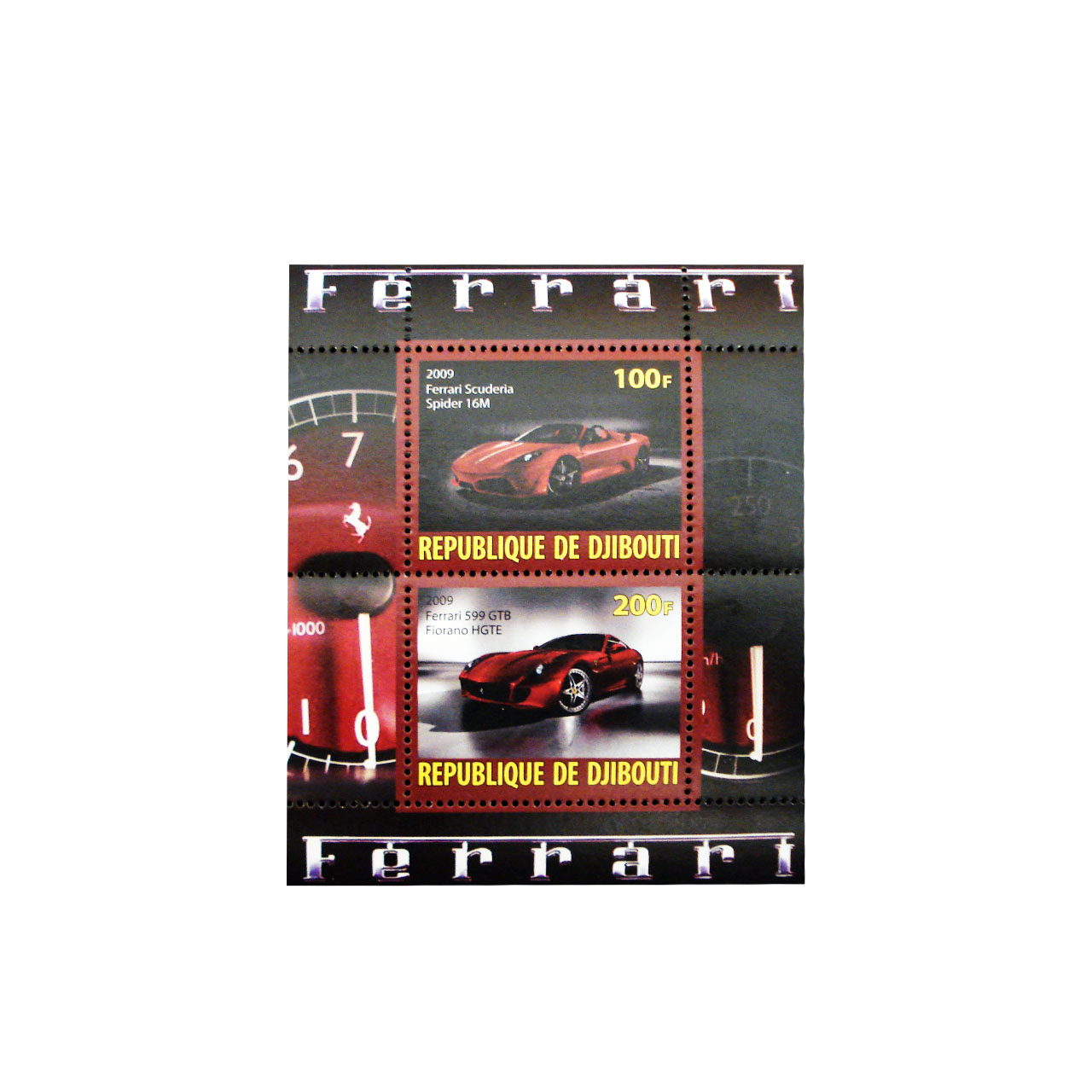 تمبر یادگاری مدل اتومبیل Ferrari کد 323 مجموعه 2 عددی