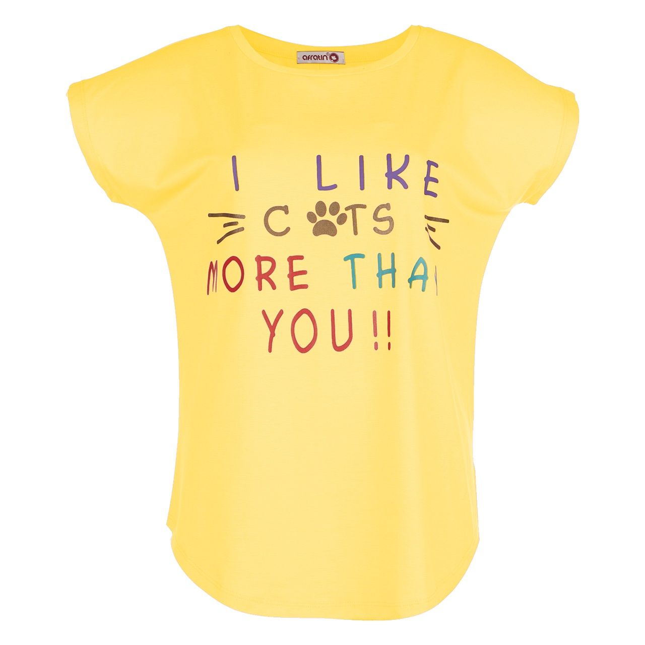 تی شرت زنانه افراتین کد 2514 رنگ زرد -  - 1