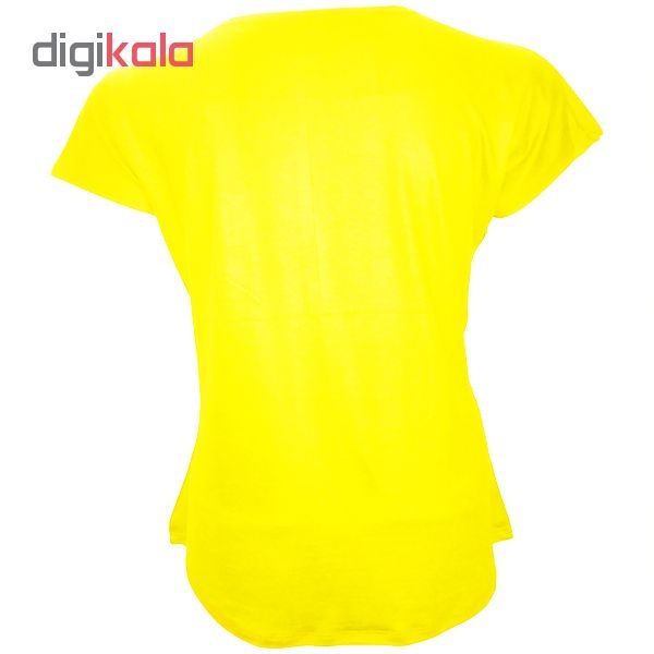 تیشرت آستین کوتاه زنانه مدل پارمیس کد tm-270 رنگ زرد