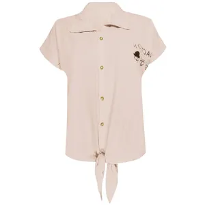 شومیز زنانه مدل Loop Lock رنگ کرم