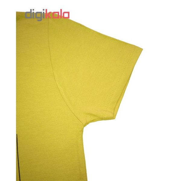 تیشرت آستین کوتاه زنانه طرح کیف و کفش کد tm-275 رنگ زرد