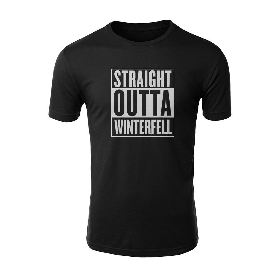 تی شرت آستین کوتاه مردانه طرح STRAIGHTOUTTA WINTER FELL کد 21