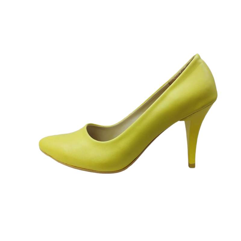 کفش زنانه مدل استلتو رنگ لیمویی