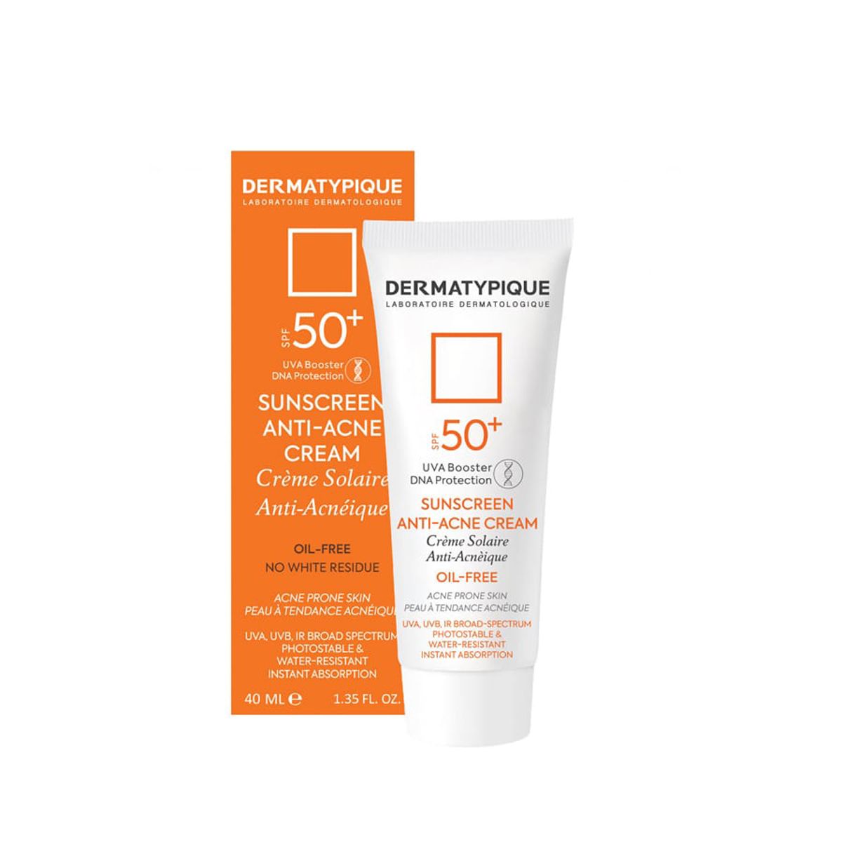 کرم ضد آفتاب بدون رنگ درماتیپیک SPF50 مدل Anti -acne محافظ UVA ،UVB، ضد آب، ضد جوش و آکنه، مناسب پوست‌های چرب و مختلط حجم 40 میلی‌لیتر -  - 3