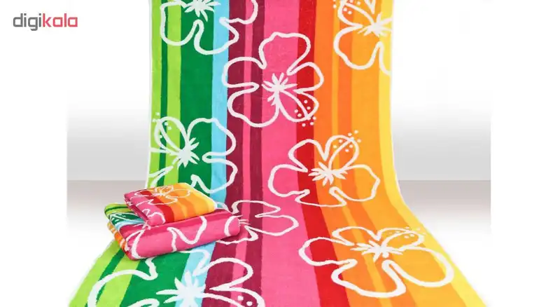 حوله حمام برق لامع مدل ارکیده سایز 160×100 سانتی متر