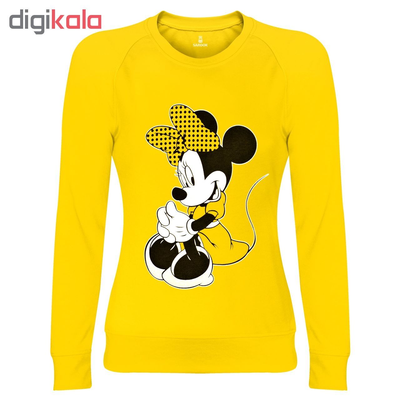 سویشرت زنانه ساروک مدل Minnie Mouse رنگ زرد main 1 1