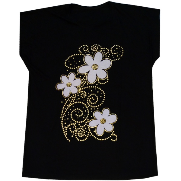 تی شرت زنانه مدل Flower کد 01
