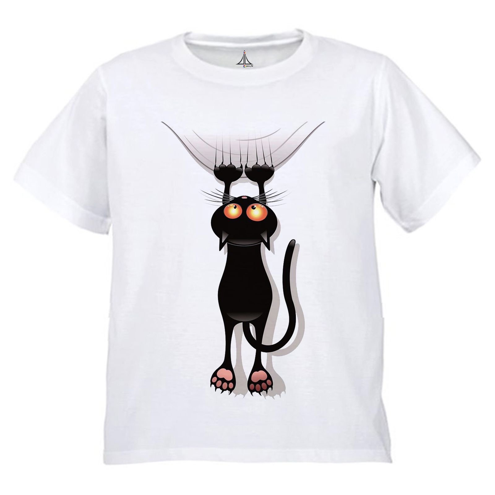 تی شرت دخترانه به رسم طرح گربه کد 9902 -  - 1
