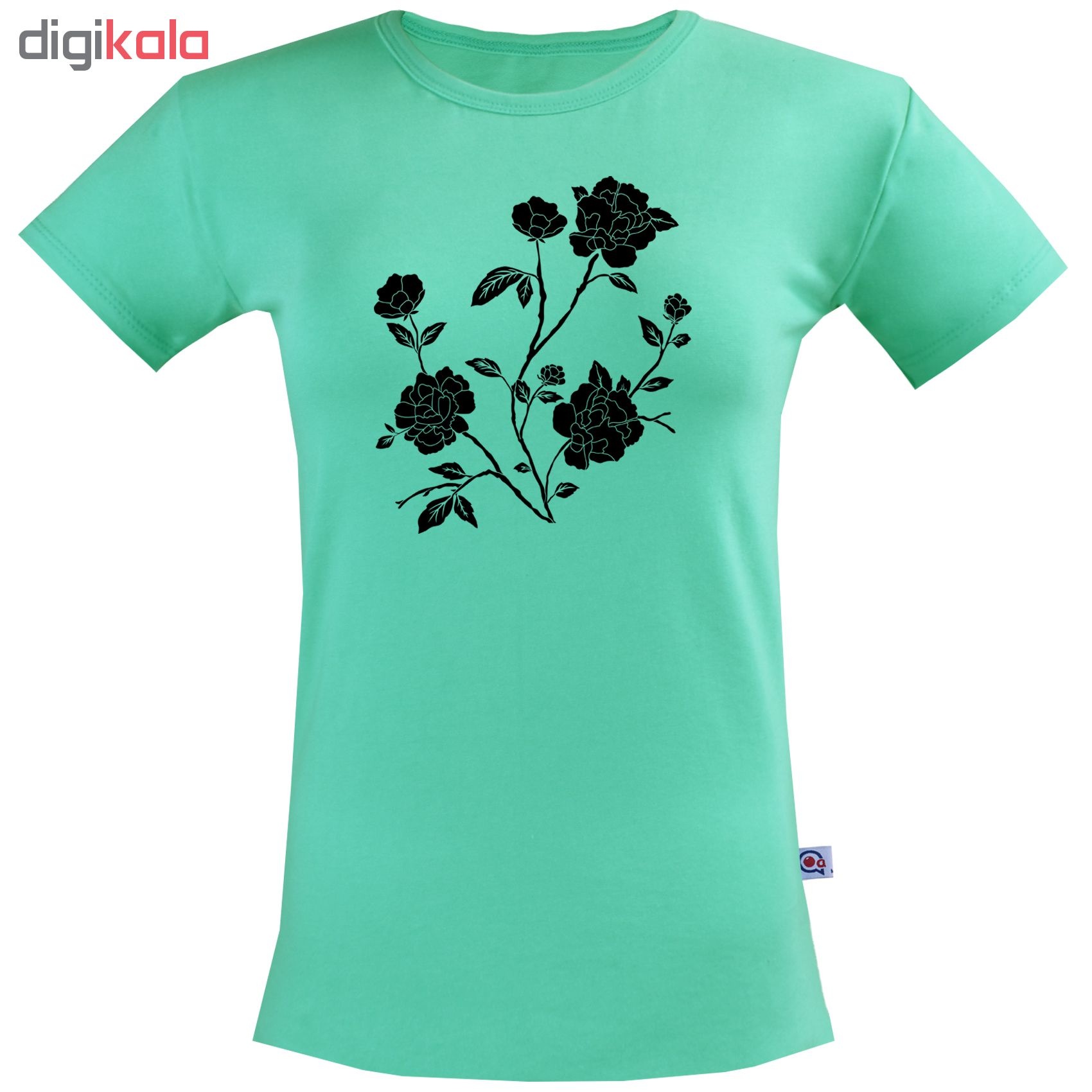 تی شرت زنانه آکو طرح flower کد NB005