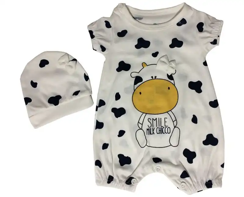 ست سرهم و کلاه نوزادی دخترانه مدل PK-H229-violet