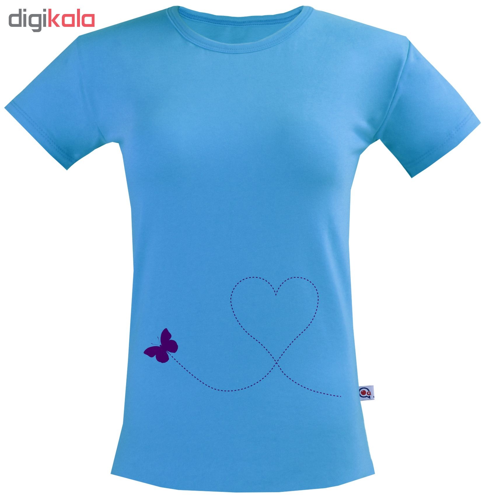 تی شرت زنانه آکو طرح پروانه کد Na023