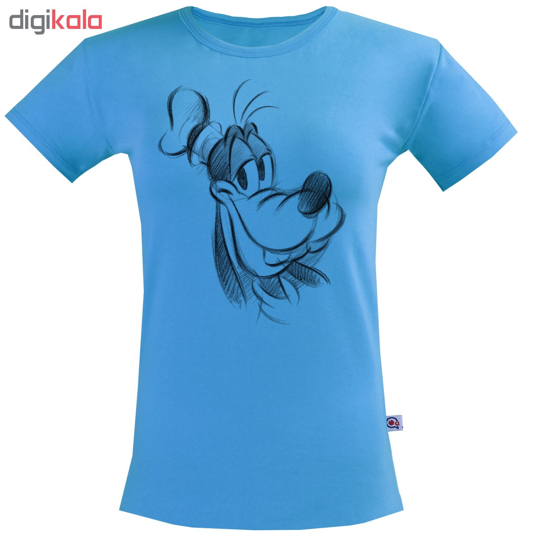 تی شرت آستین کوتاه زنانه آکو طرح سگ کد Na018