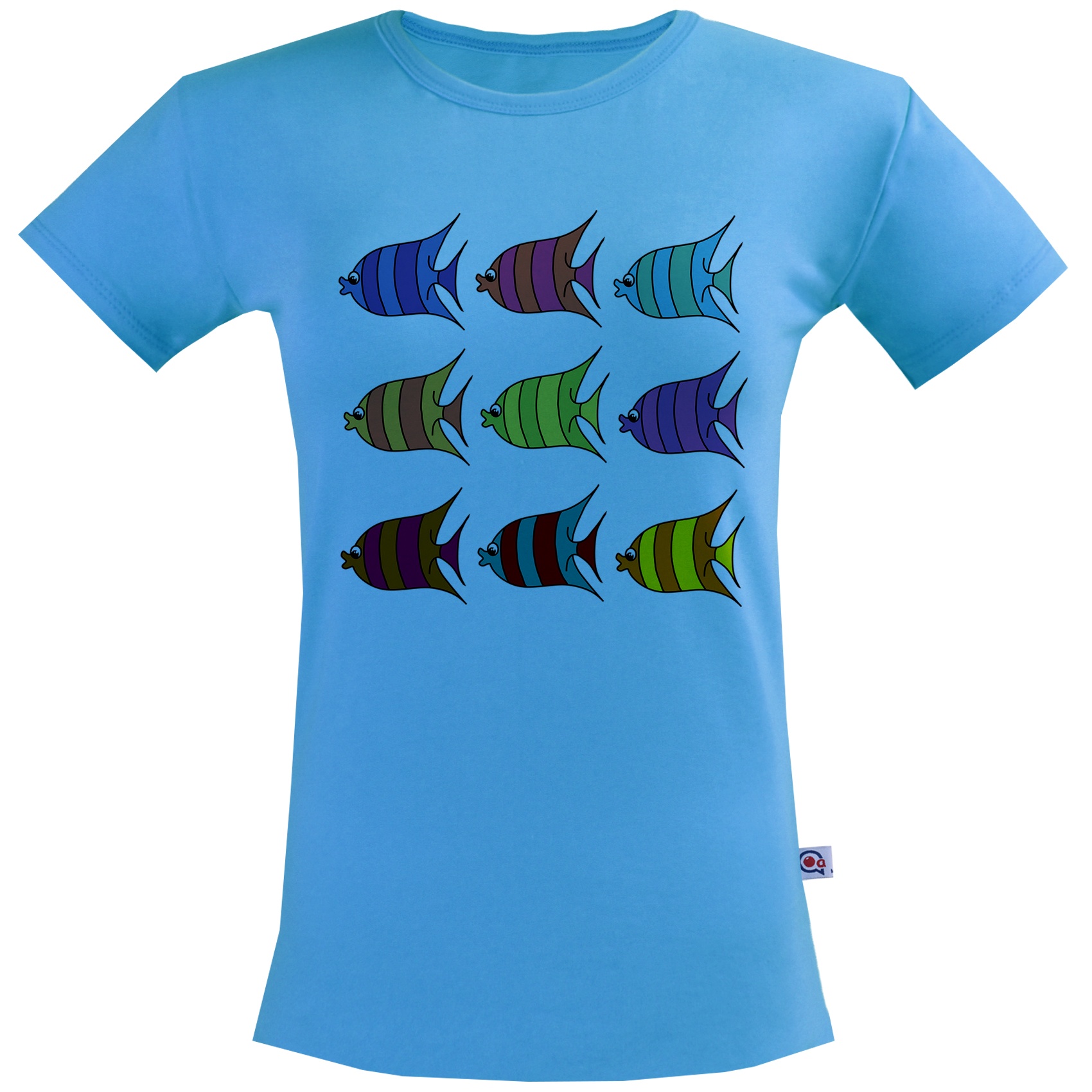 تی شرت زنانه آکو طرح ماهی کد BA83