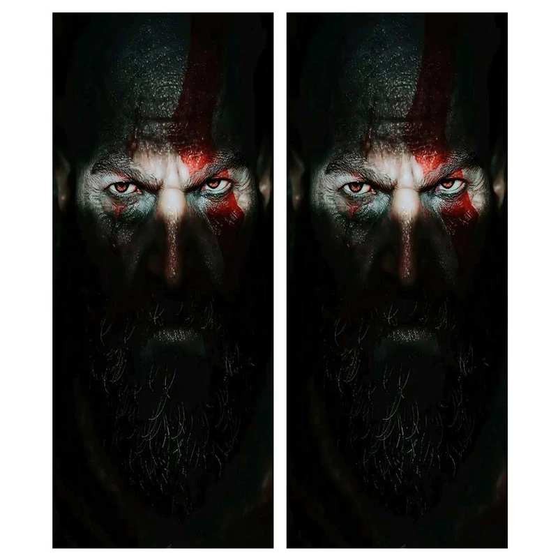 برچسب ستون خودرو طرح  مردسیاه کد BS054 بسته دو عددی