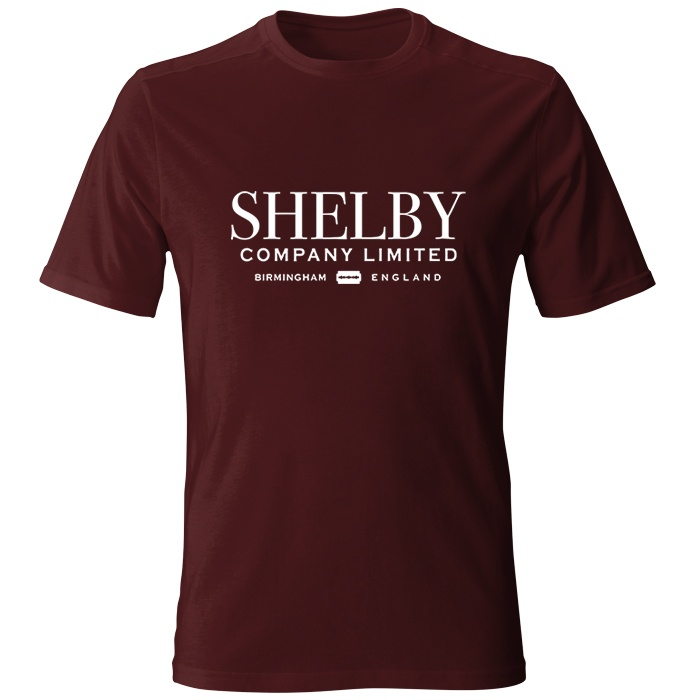 تیشرت مردانه طرح SHELBY COMPANY LIMITED رنگ زرشکی تیشرت مردانه طرح SHELBY COMPANY LIMITED رنگ زرشکی