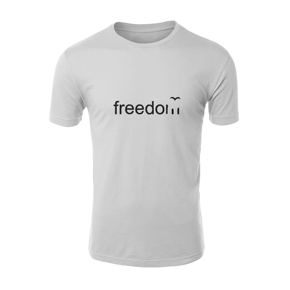 تیشرت مردانه طرح freedom رنگ سفید تیشرت مردانه طرح freedom رنگ سفید