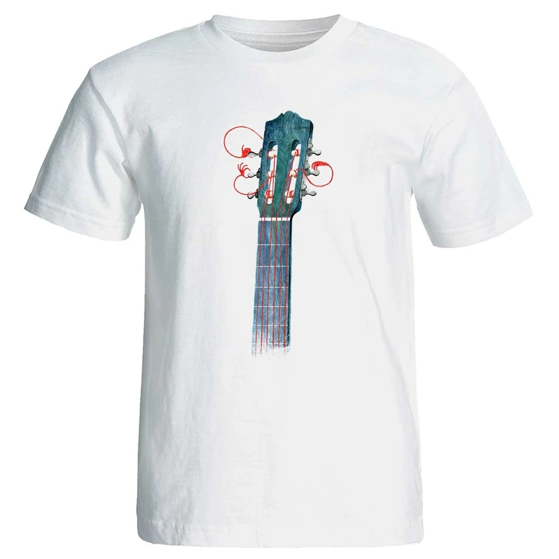 تی شرت آستین کوتاه زنانه طرح گیتار کد 3868