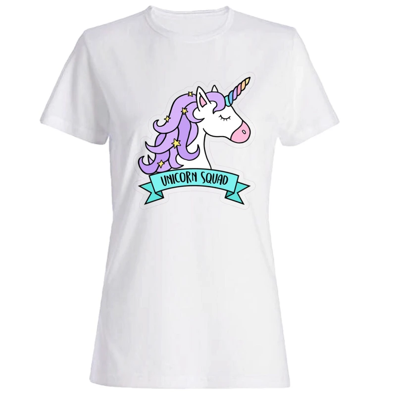 تیشرت دخترانه طرح اسب تک شاخ کد 5103