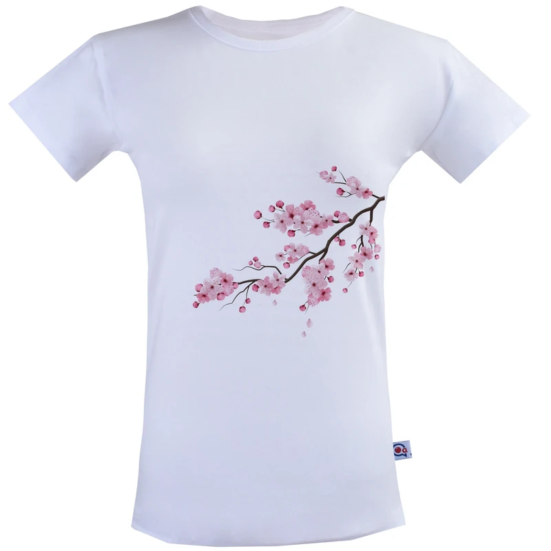 تی شرت زنانه آکو طرح شاخه کد SS111