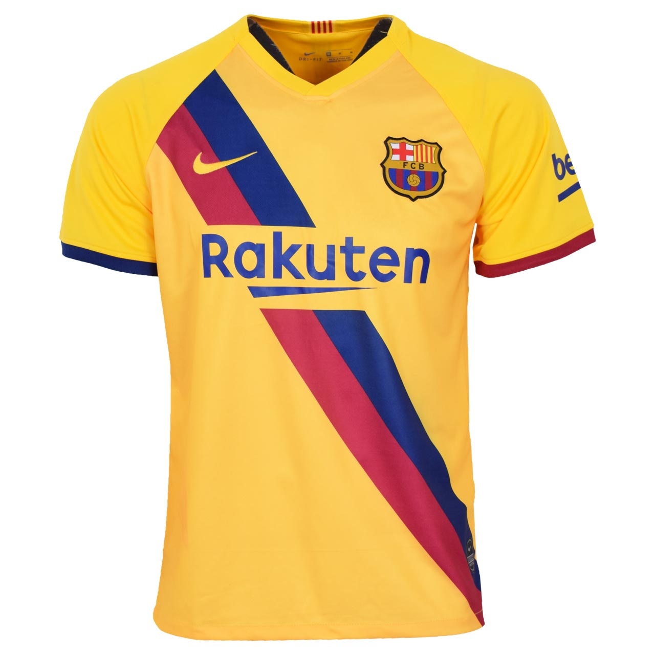 تیشرت ورزشی مردانه طرح مسی بارسلونا کد away1920 رنگ زرد 