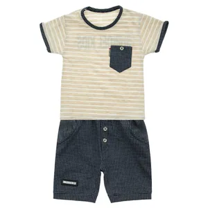  ست تی شرت و شلوارک پسرانه کد 103-02