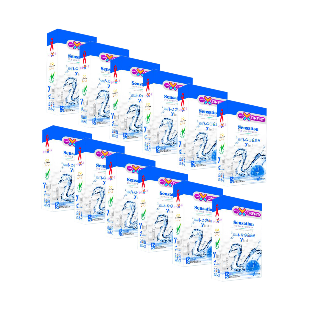 کاندوم ایکس دریم مدل Anti bacterial مجموعه 12 عددی