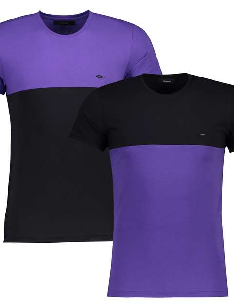 تی شرت آستین کوتاه مردانه باینت کد 318-2 btt L مجموعه 2 عددی