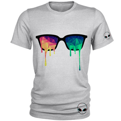 تی شرت مردانه طرح عینک رنگی کد S114