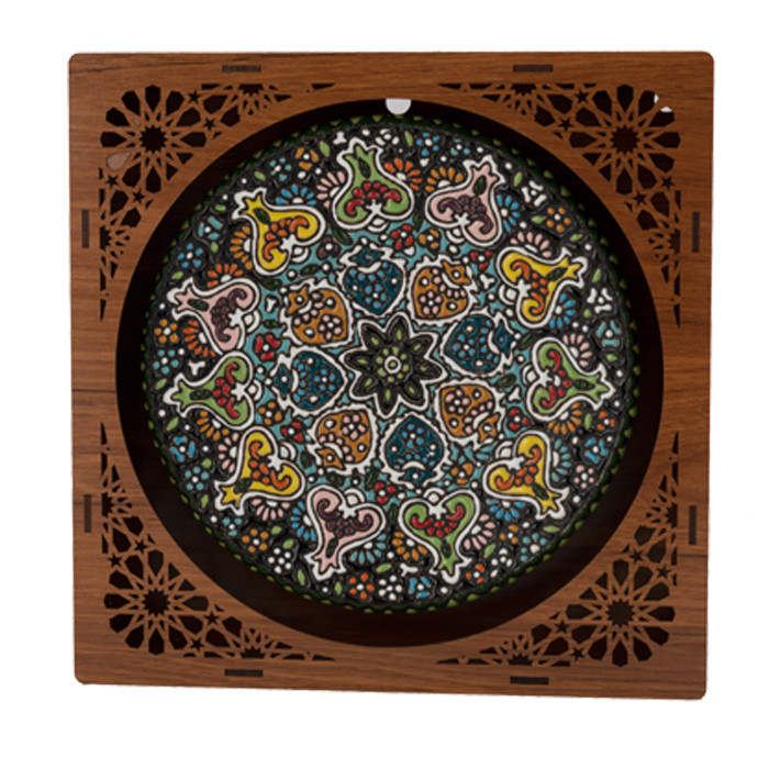 بشقاب میناکاری مدل ab0127
