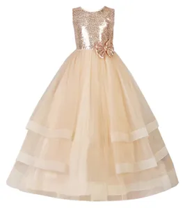 پیراهن دخترانه مدل Princess Gold Shinny Style 2019