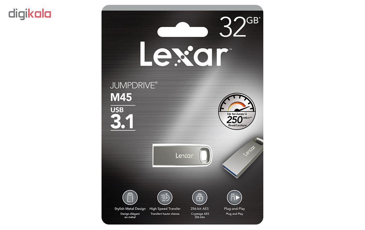 خرید فلش مموری لکسار مدل JumpDrive M45 ظرفیت 32 گیگابایت با قیمت مناسب