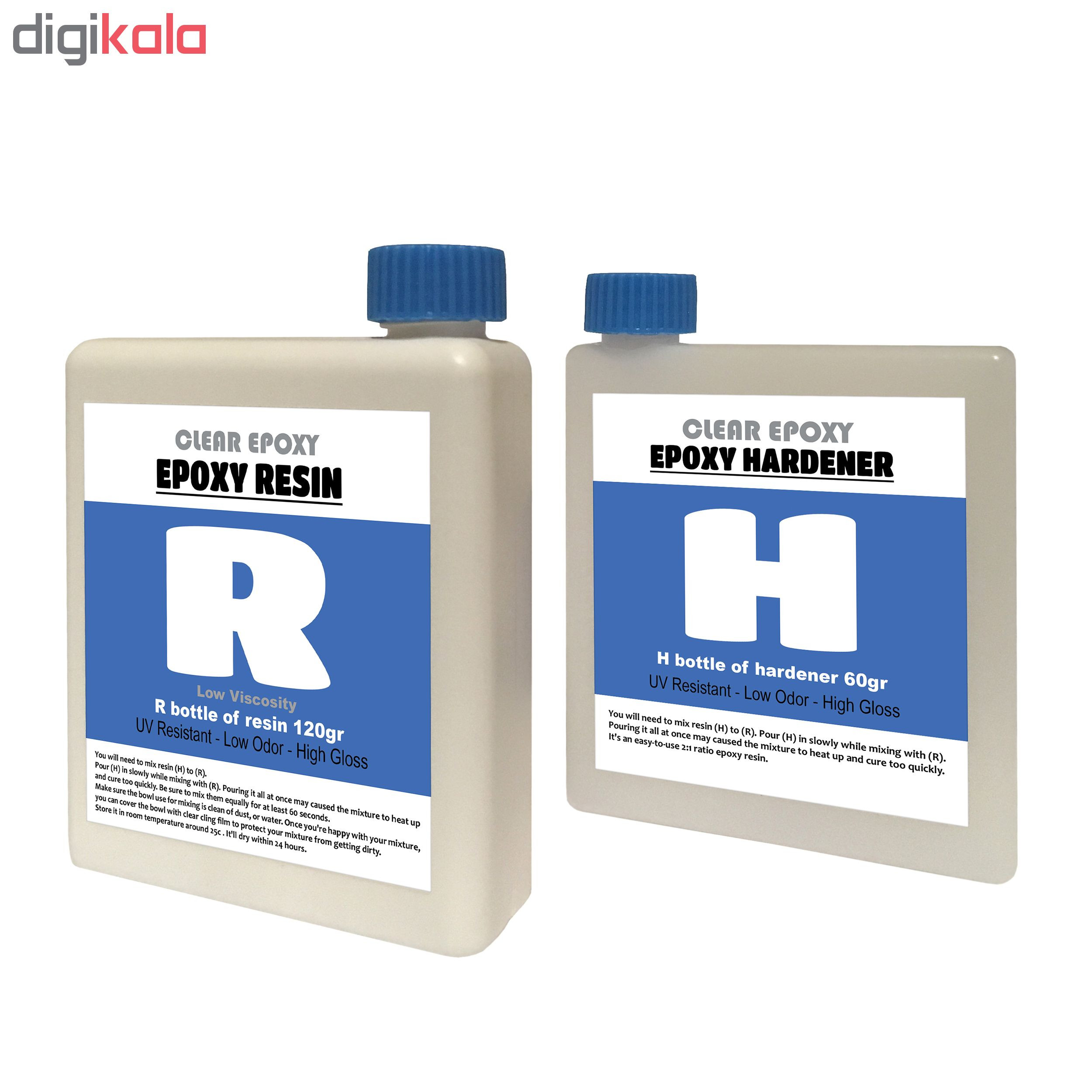 رزین اپوکسی دو جزئی مدل R-H کد BLOVI حجم 180 میلی لیتر مجموعه 2 عددی