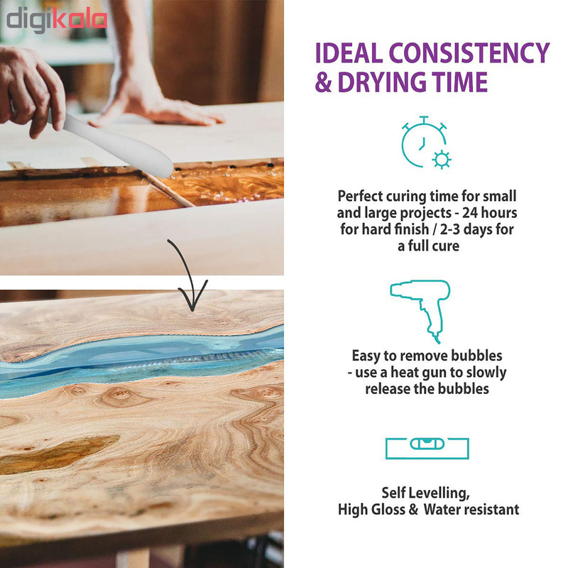 رزین اپوکسی دو جزئی مدل R-H کد BLOVI حجم 180 میلی لیتر مجموعه 2 عددی