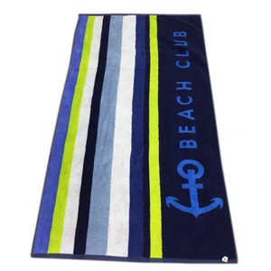 حوله دستی برق لامع طرح BEACH CLUB سایز 80×40 سانتی متر