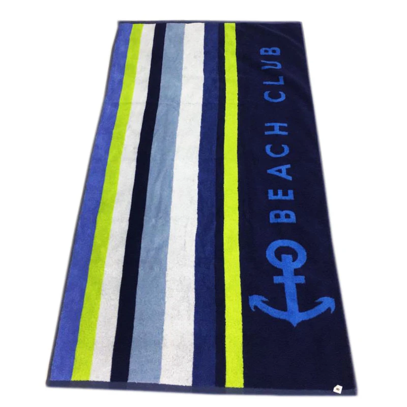 حوله دستی برق لامع طرح BEACH CLUB سایز 80×40 سانتی متر