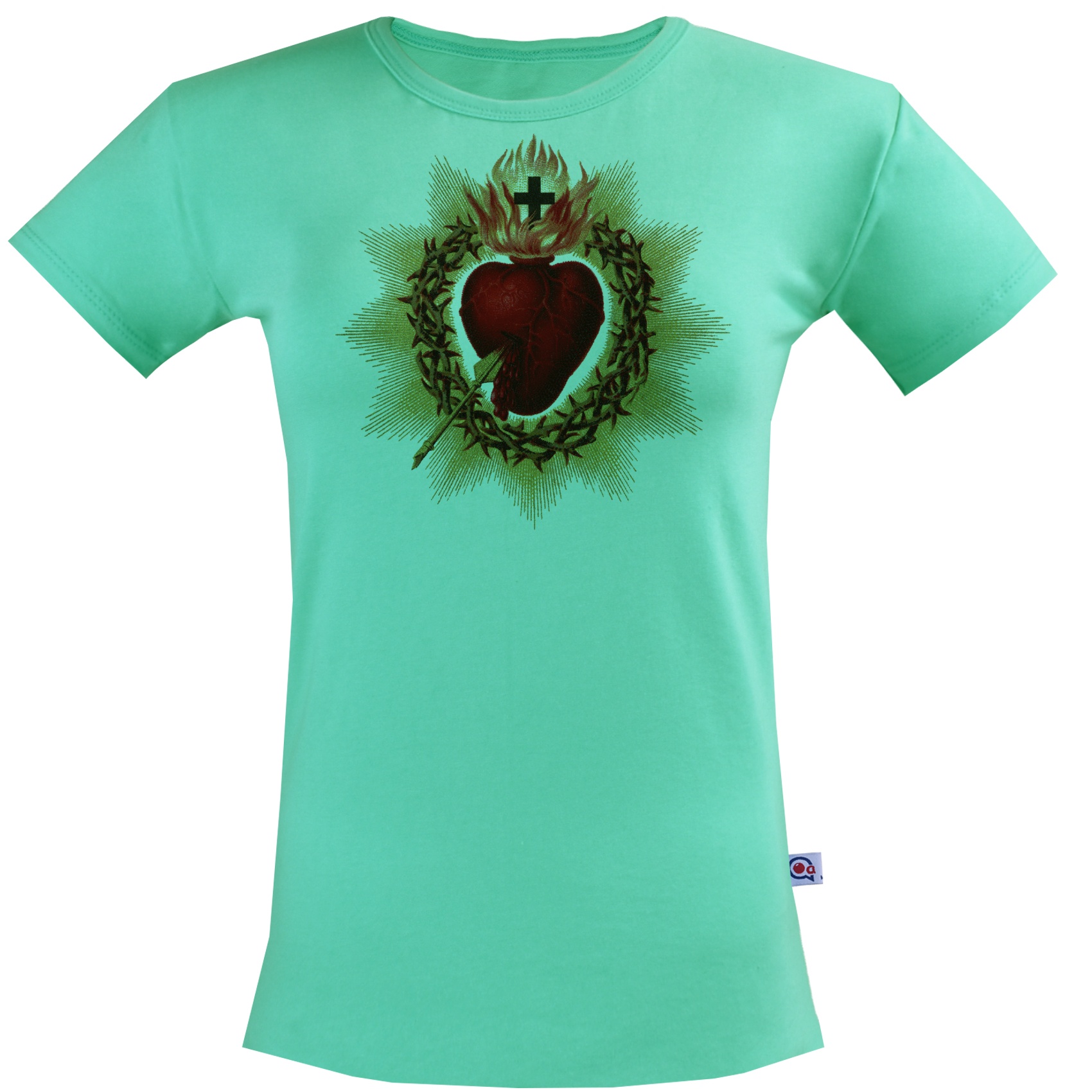 تی شرت زنانه آکو طرح Holy heart کد NZc019