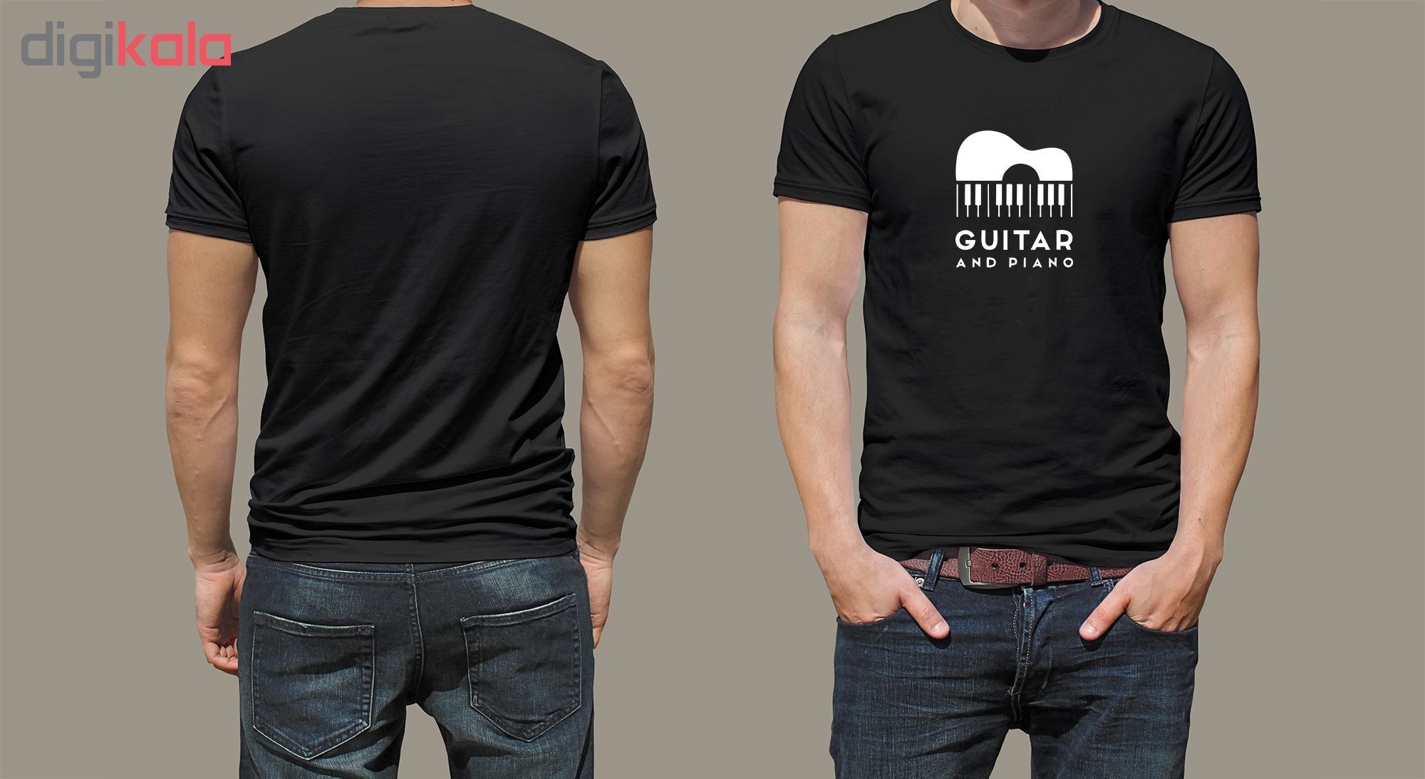 تی شرت مردانه طرح گیتار و پیانو کد ws98