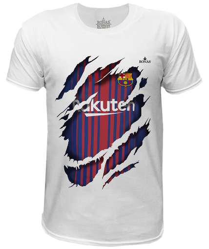 تیشرت مردانه روناس طرح بارسلونا کد ۱۰