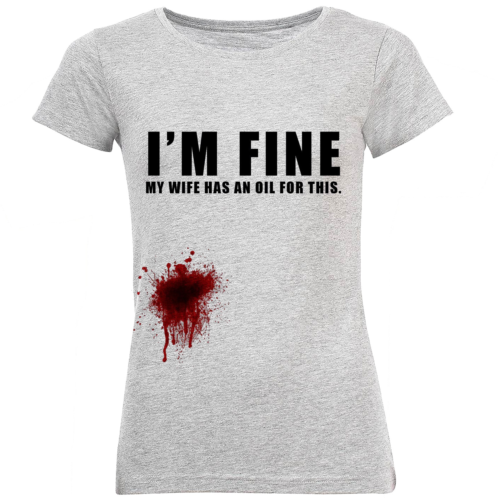تی شرت آستین کوتاه زنانه طرح Im Fine کد S272