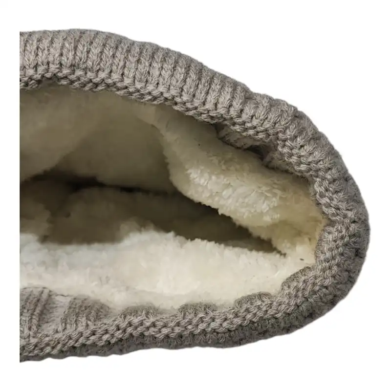 ست کلاه و شال گردن بافتنی بچگانه مدل خوشه گندم ۰۱