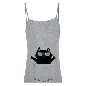 تاپ زنانه طرح گربه کد SM04